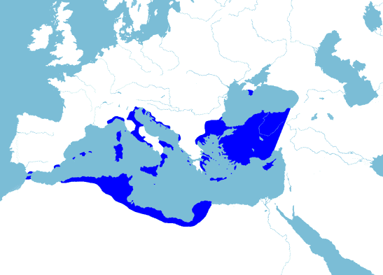 The Byzantine Empire in 620 AD. That should give you an idea of the size of the task ahead of Heraclius