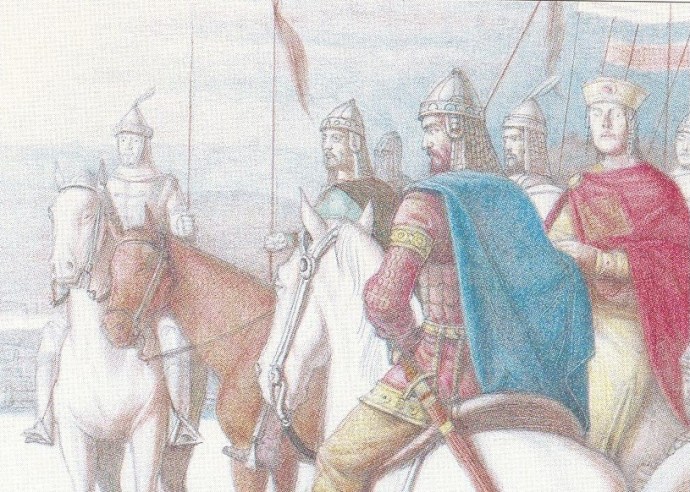 Justinian II and Tervel (from 'Rulers of the Byzantine Empire' published by KIBEA)