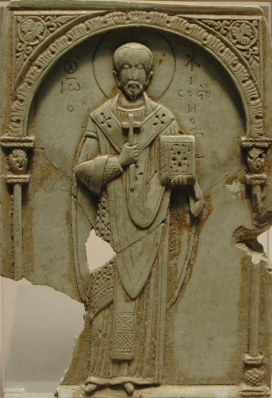 John from an 11th-century soapstone (now in the Louvre)