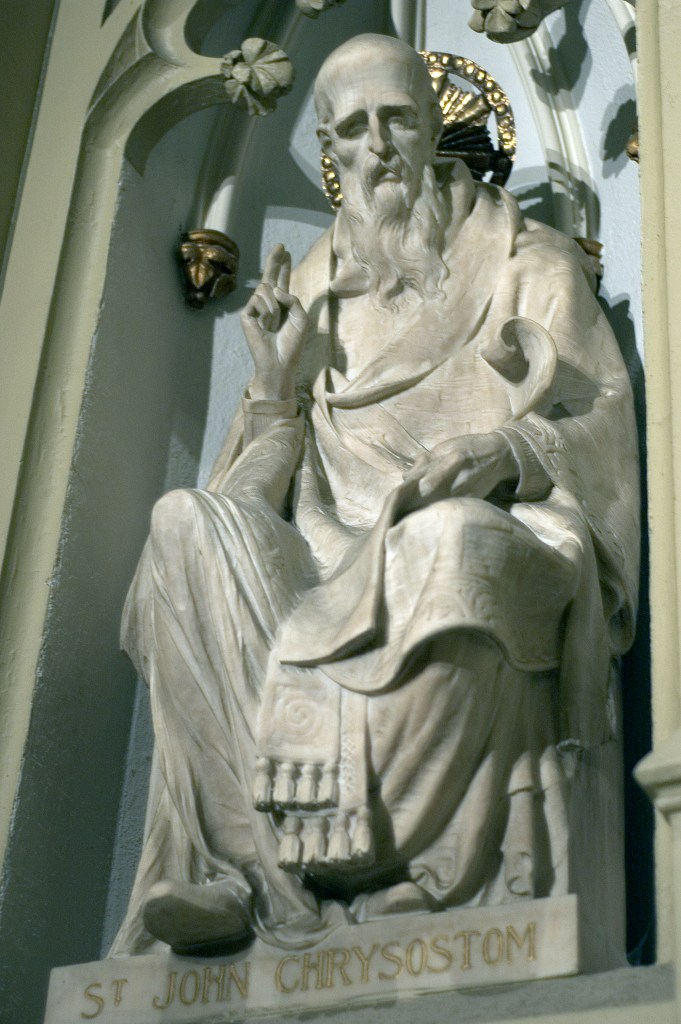 A sculpture of John in Saint Patrick's Cathedral, New York City