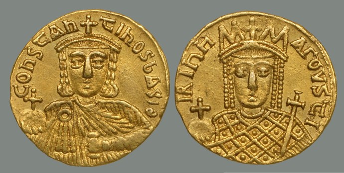 Solidus of Constantine VI and Irene (from Dumbarton Oaks collection)