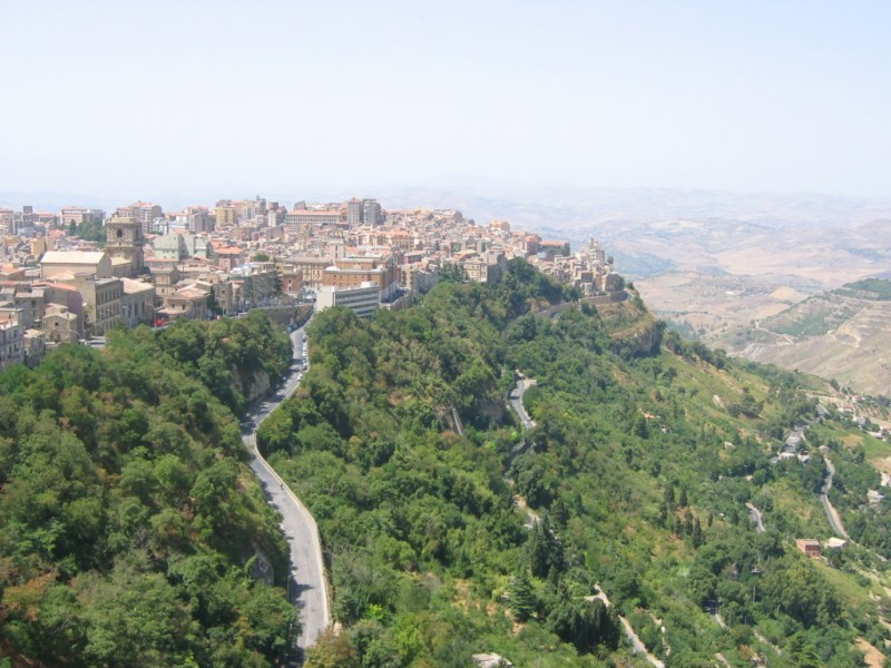 View of Enna (modern Castrogiovanni) in Sicily where Euphemius was stabbed to death
