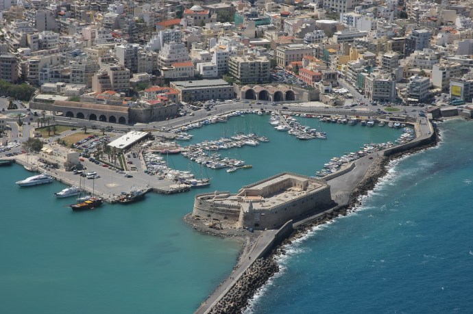 View of modern Heraklion founded by the Arab invaders in 828