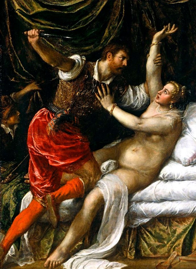 Tarquin and Lucretia by Titian (1571)