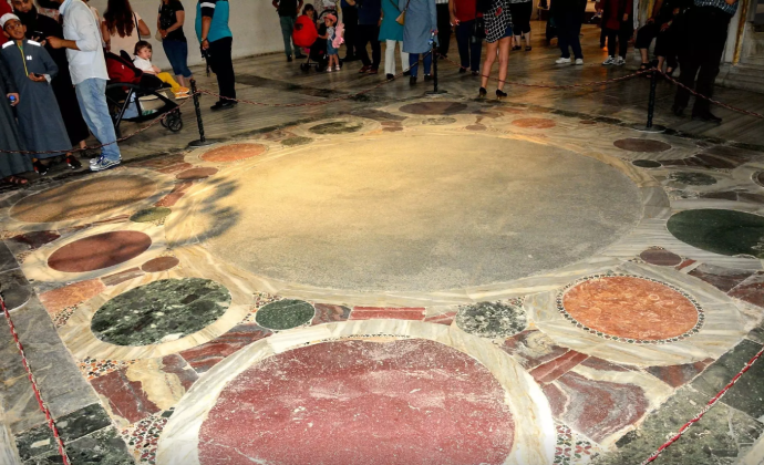 The Omphalion on the floor of Hagia Sophia