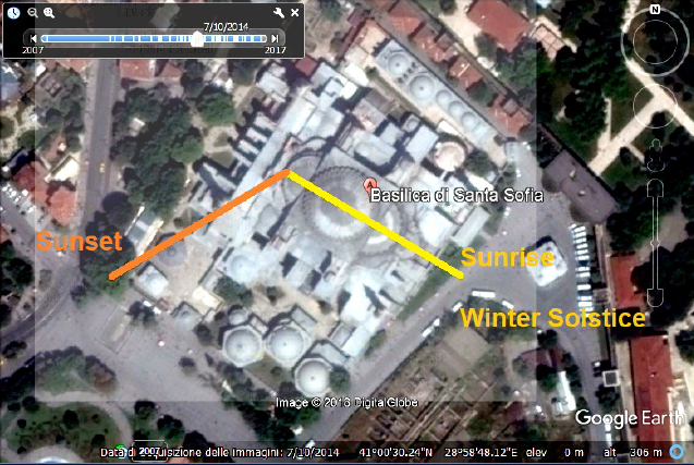 Amelia Carolina Sparavigna, Lidia Dastrù. Some Churches Dedicated to the Holy Wisdom and their Sunrise Orientation. 2018.